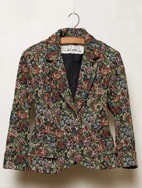 Tabitha Anthropologie Cropped Tapestry Blazer 10